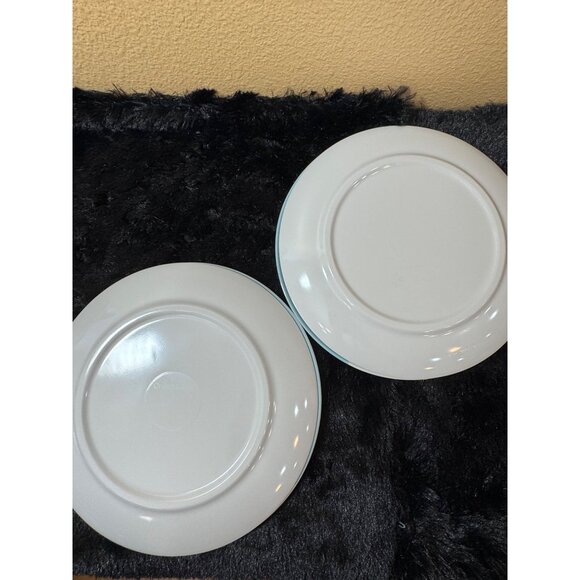 Crate & Barrel Easter Plates With Pastel Blue Background & White Rabbits Set 4 - Picture 6 of 9